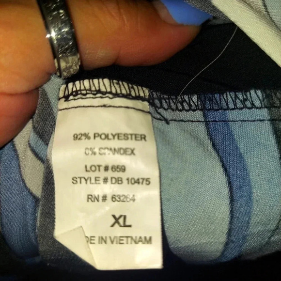 Vintage Dress Barn 3/4 Printed Belted Tunic - Picture 3 of 4